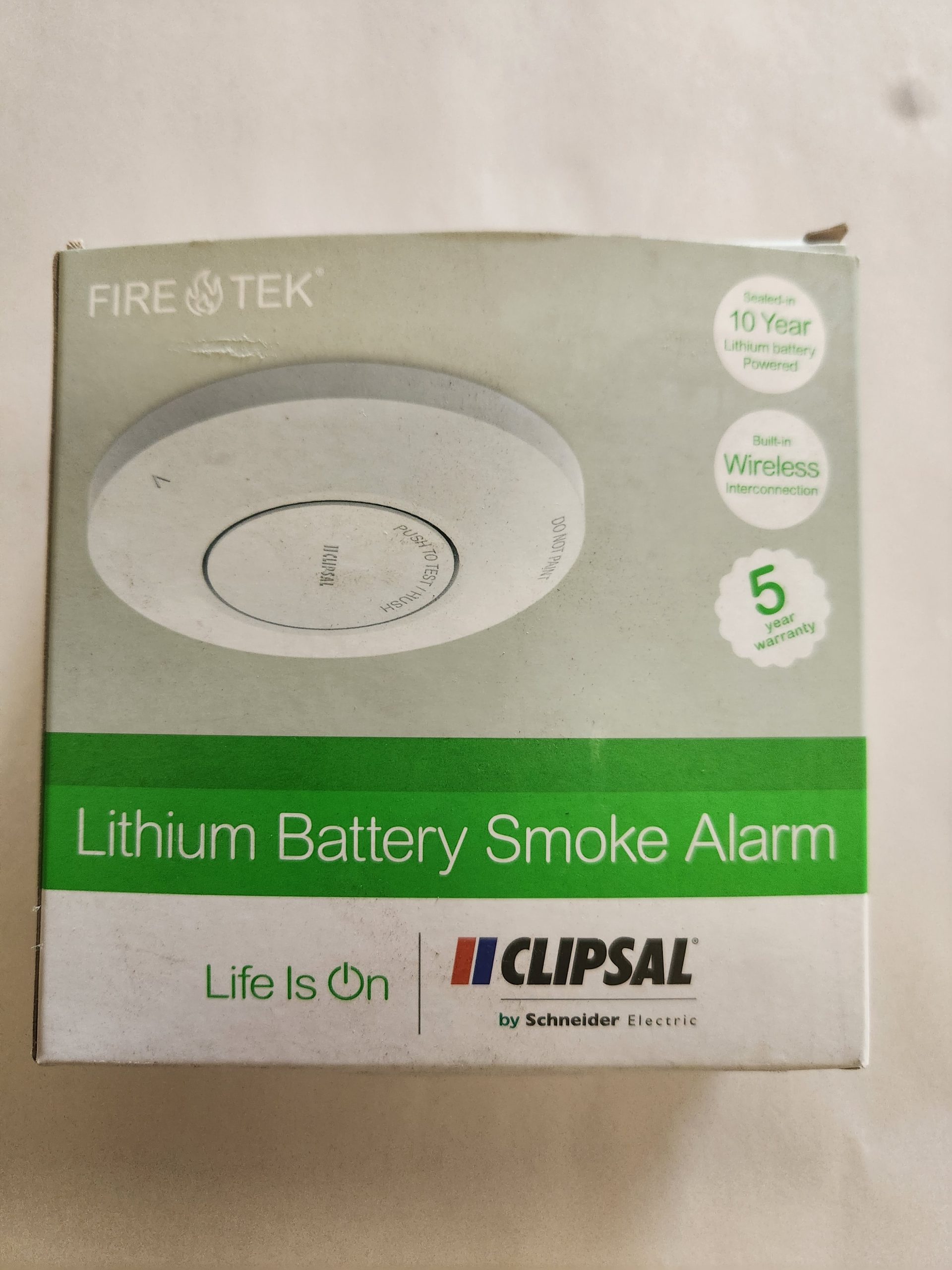 Clipsal 755LPSMA4 Smoke Alarm 10 Year Lithium Battery Smoke Alarm *CLEARANCE STOCK, LIMITED TIME ONLY* Please Read Description* - Image 2