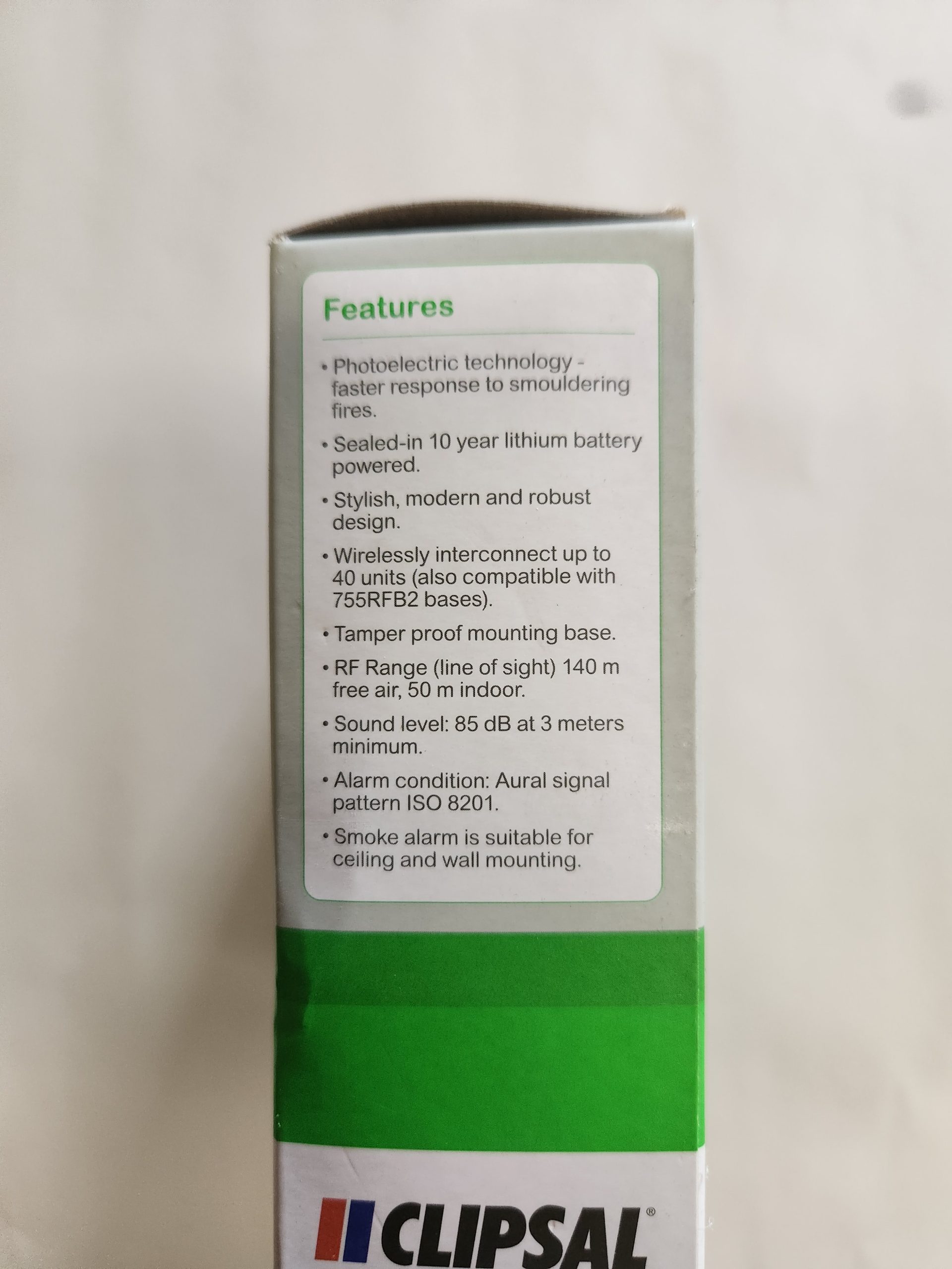 Clipsal 755LPSMA4 Smoke Alarm 10 Year Lithium Battery Smoke Alarm *CLEARANCE STOCK, LIMITED TIME ONLY* Please Read Description* - Image 3