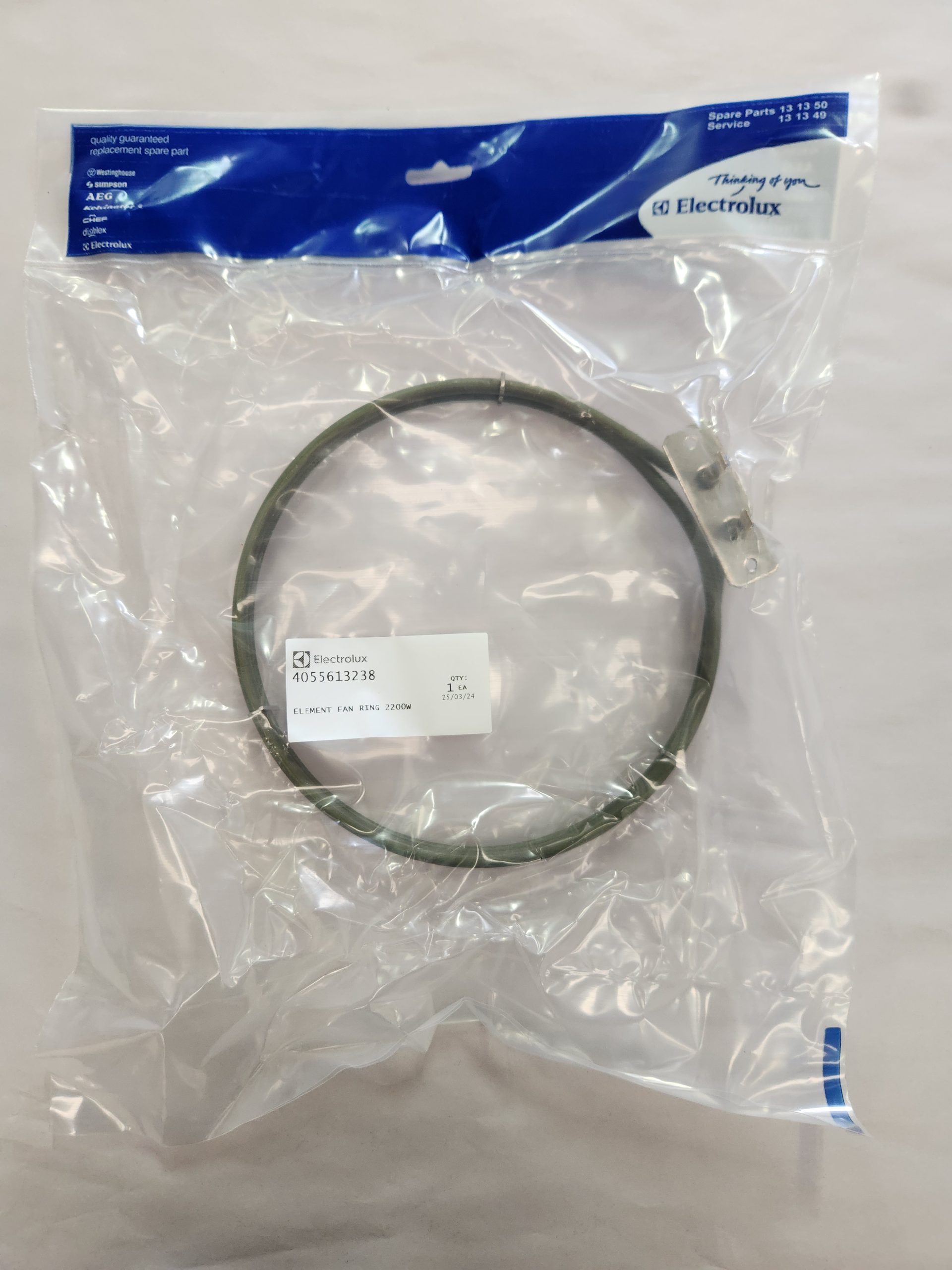 Electrolux 4055613238 Fan Forced Element 2200W 0122004574, 20.35050.030 - Image 6